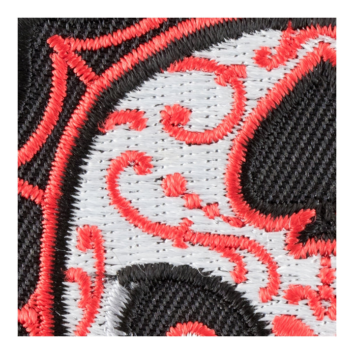 Sugar Skull De Espadas Red Patch, Day Of The Dead Patches — detail view 1