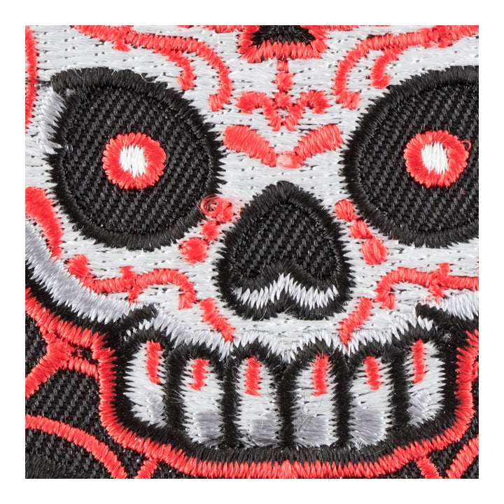 Sugar Skull De Espadas Red Patch, Day Of The Dead Patches — detail view 2