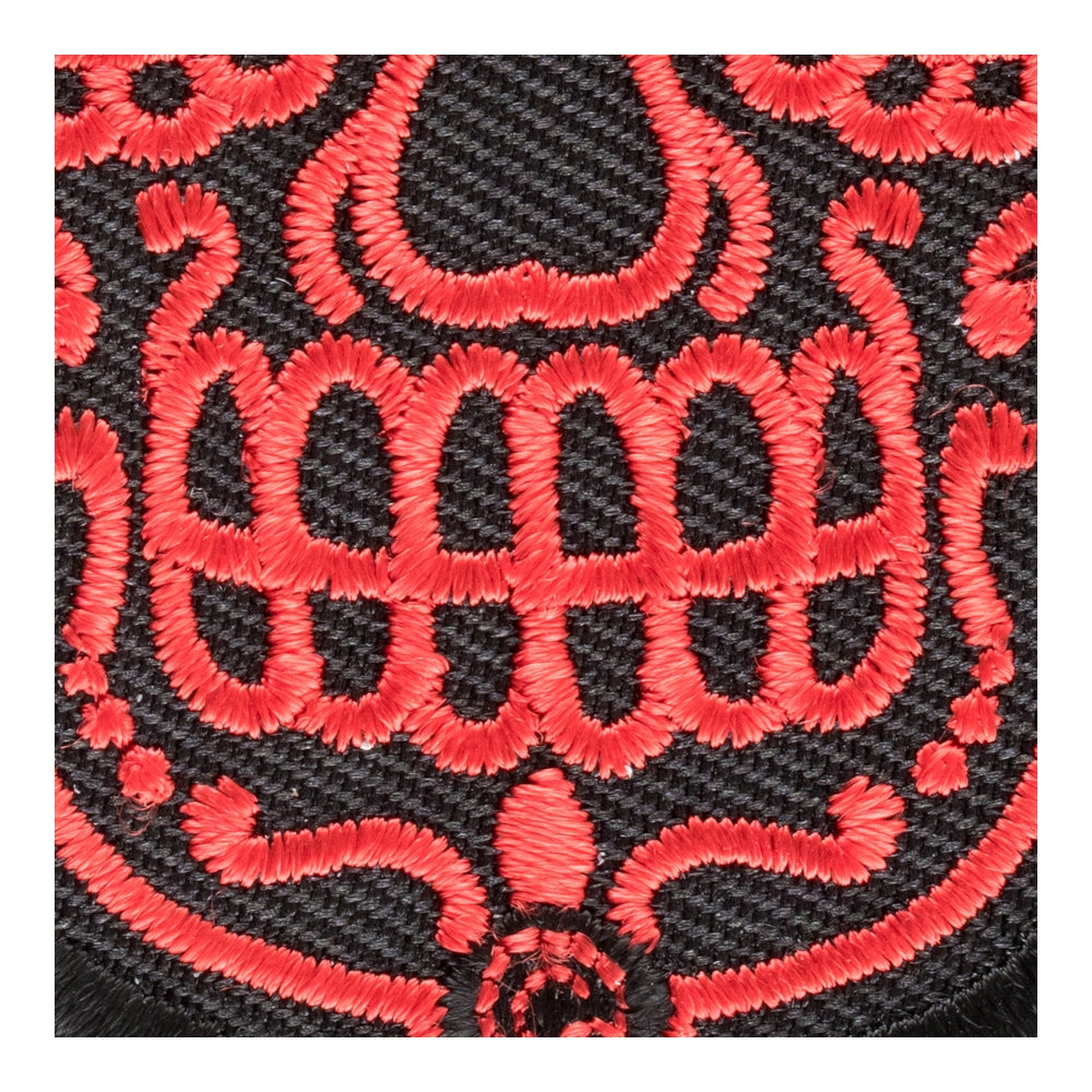 Sugar Skull Craneo Rojo Patch, Day Of The Dead Patches — detail view 1