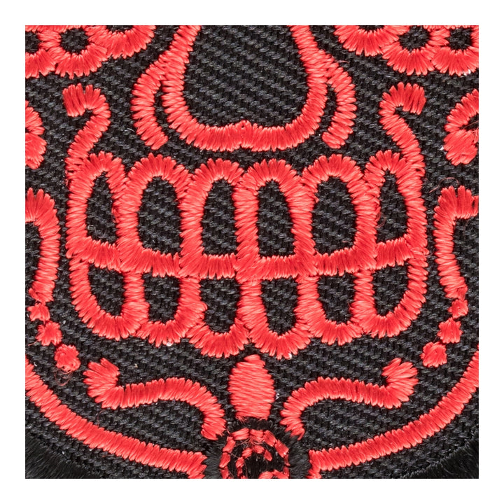 Sugar Skull Craneo Rojo Patch, Day Of The Dead Patches — detail view 1