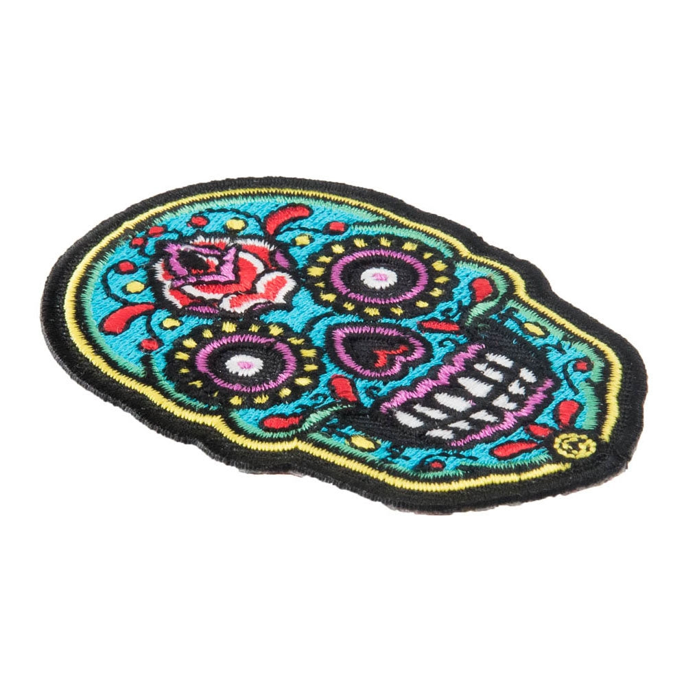 Muerte Azul Sugar Skull Patch, Day Of The Dead Patches — detail view 2
