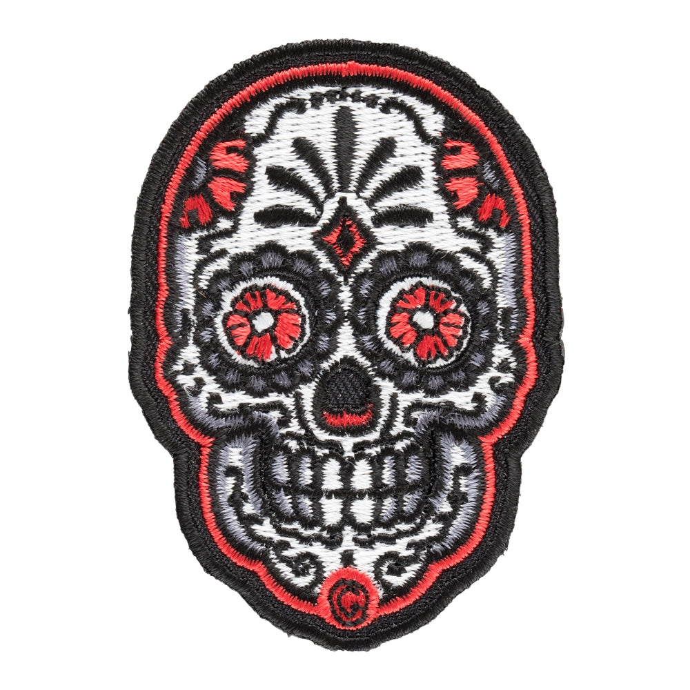 Ojos De Margaritas Rojas Sugar Skull Patch, Candy Skull Patches — product image