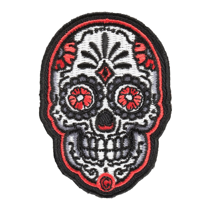 Ojos De Margaritas Rojas Sugar Skull Patch, Candy Skull Patches — product image
