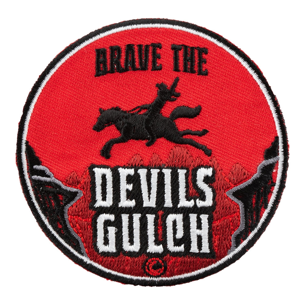 Brave The Devil's Gulch Iron On Travel Patch — product image