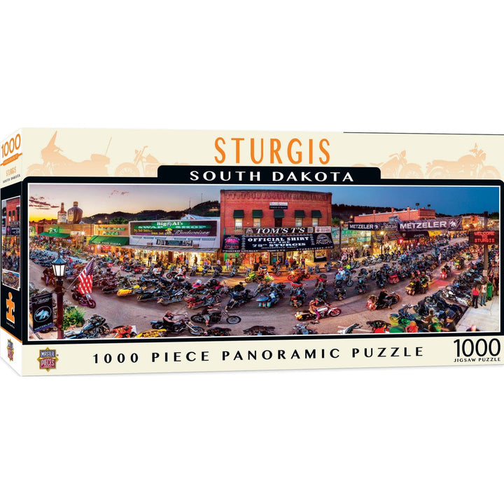 Original MasterPieces Sturgis Main Street 1000-piece panoramic puzzle box