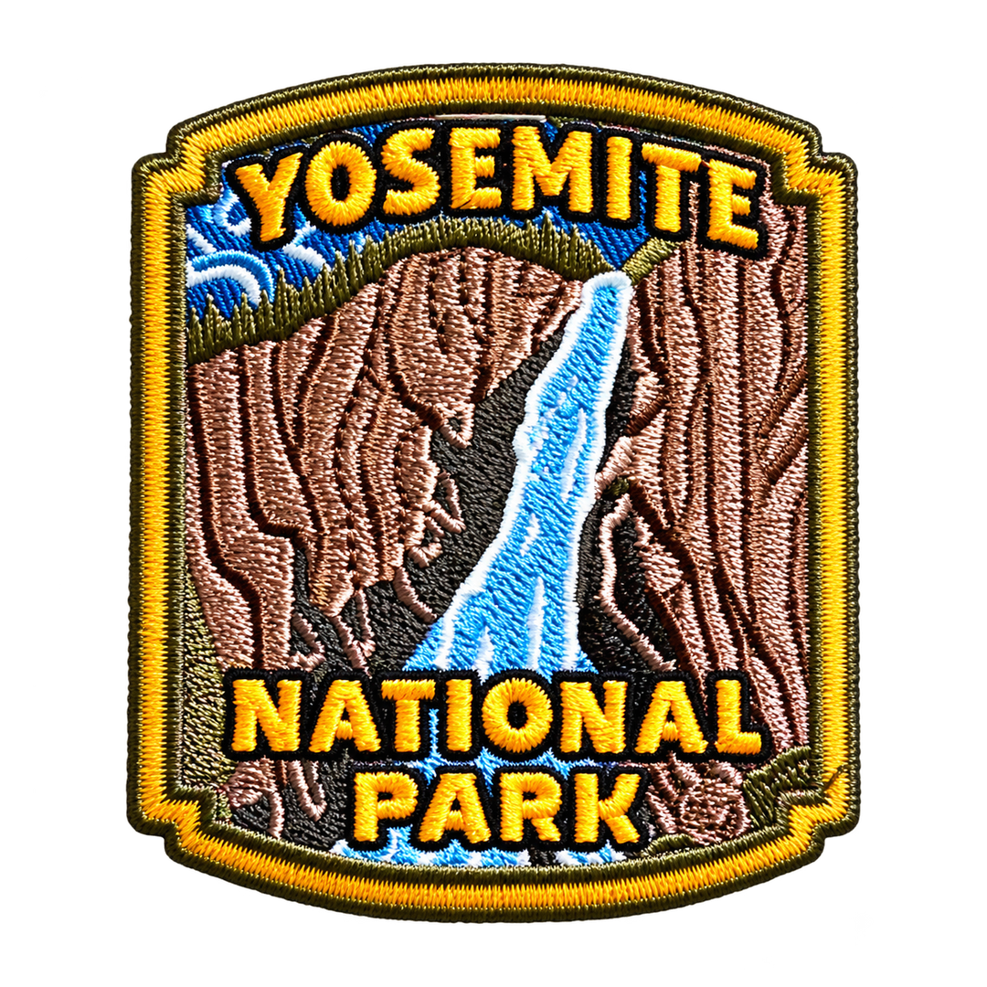 Yosemite National Park Waterfall Embroidered Patch — patch only