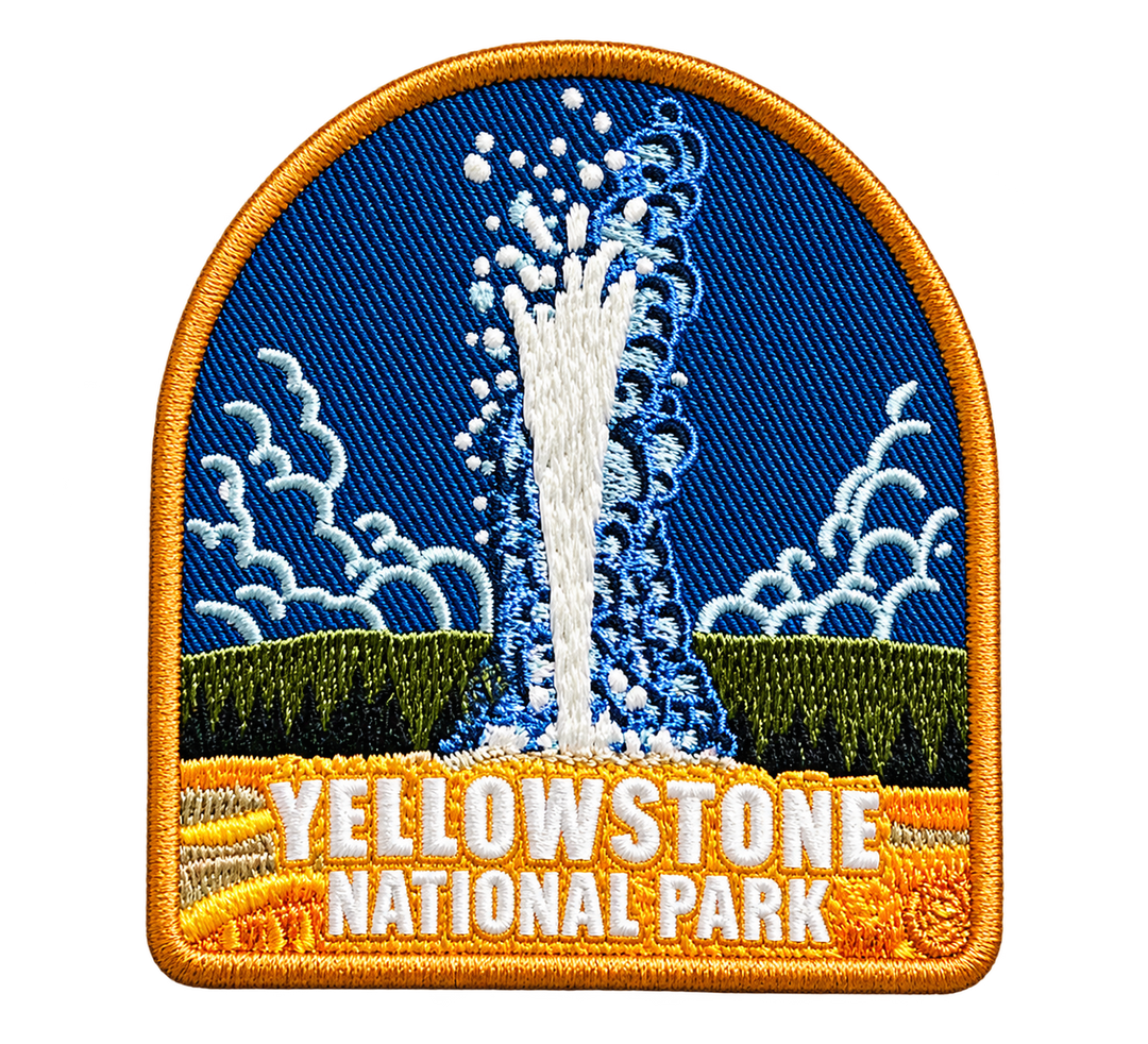 Yellowstone National Park Geyser Embroidered Patch — patch only