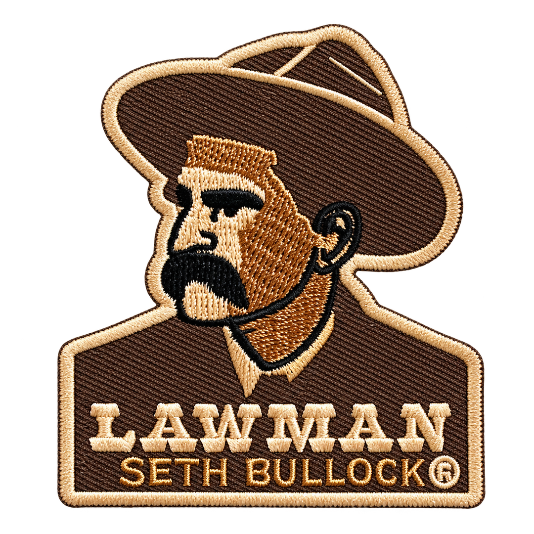 Lawman Seth Bullock Western Portrait Embroidered Patch — patch only