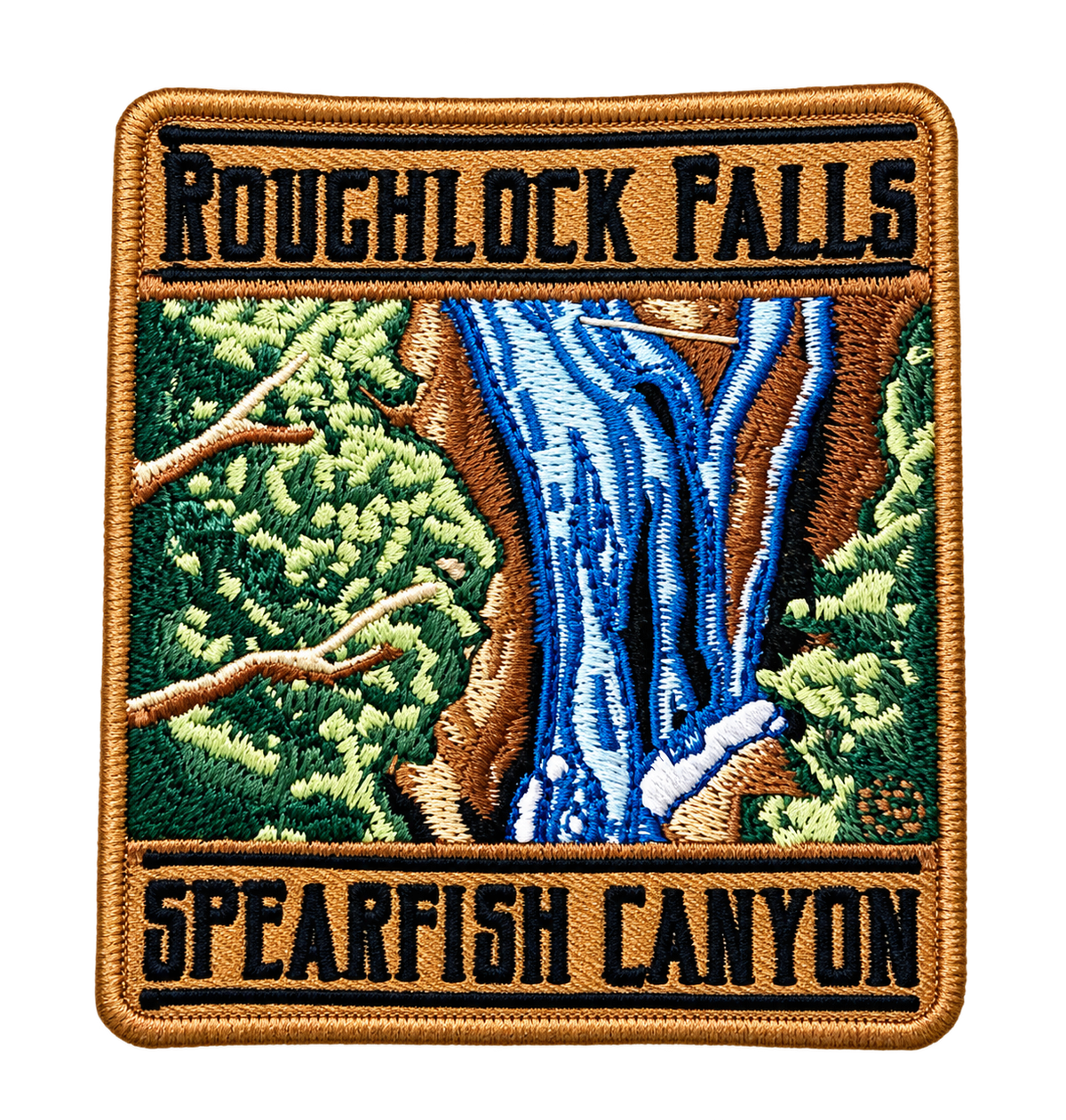 Roughlock Falls Spearfish Canyon Embroidered Patch — patch only