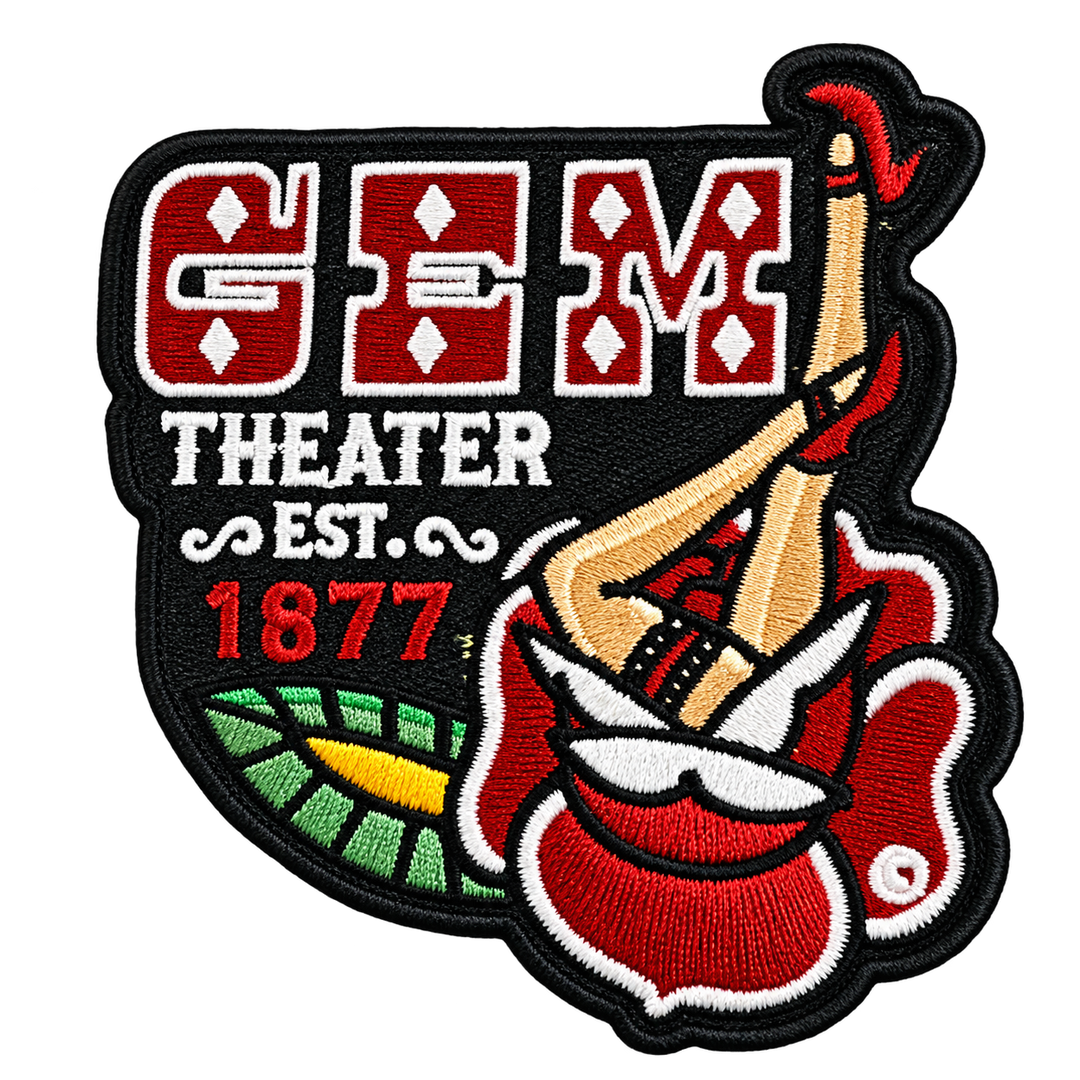 Gem Theater Established 1877 Corset Embroidered Patch — patch only
