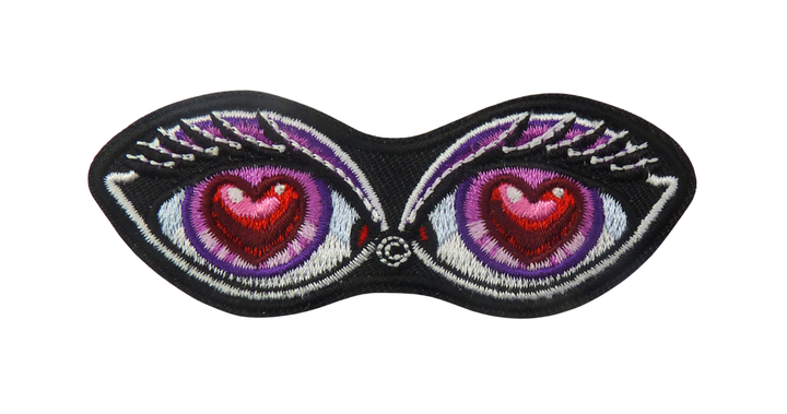 Heart Eyes Embroidered Patch — detail view 1