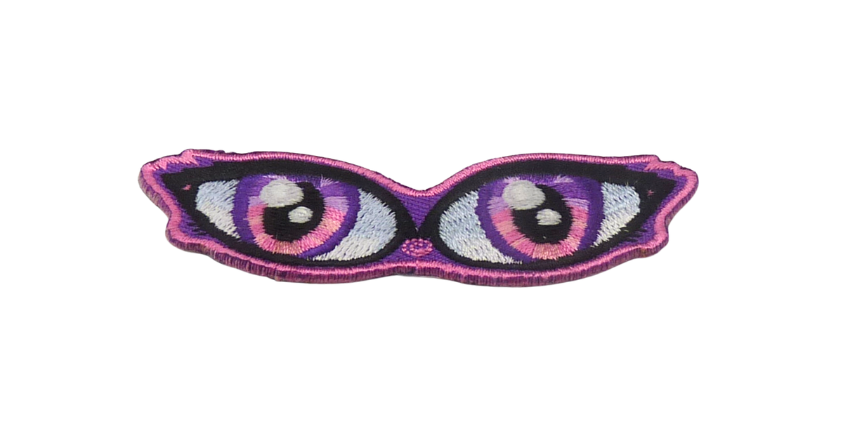 Wide Eyes Embroidered Patch — detail view 1