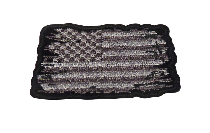 Subdued &amp; Distressed American Flag Patch, Small Size — detail view 1