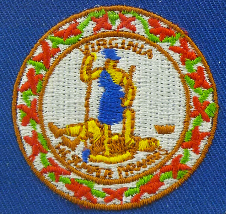Virginia State Flag Shield Patch, United States of America Patches — detail view 1