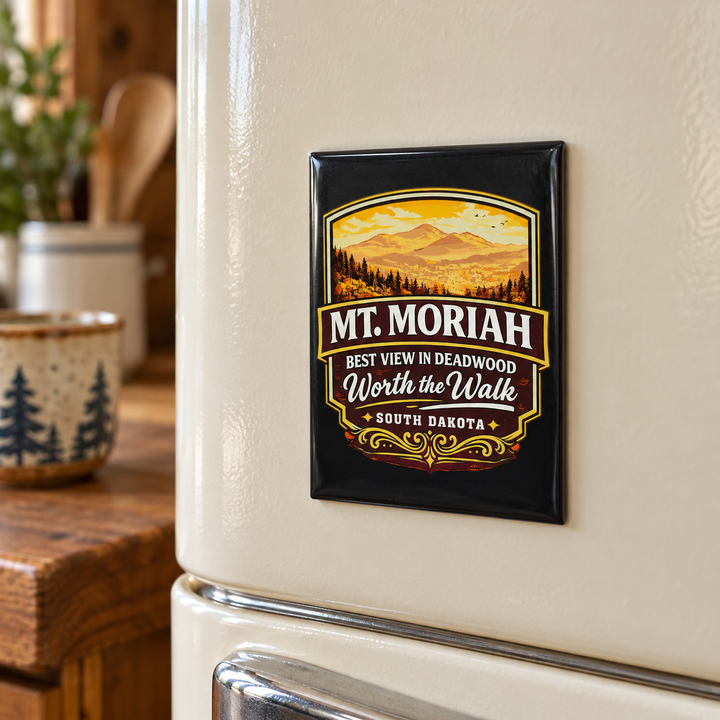 Mt. Moriah Worth the Walk Magnet – Scenic Deadwood View — displayed on a refrigerator